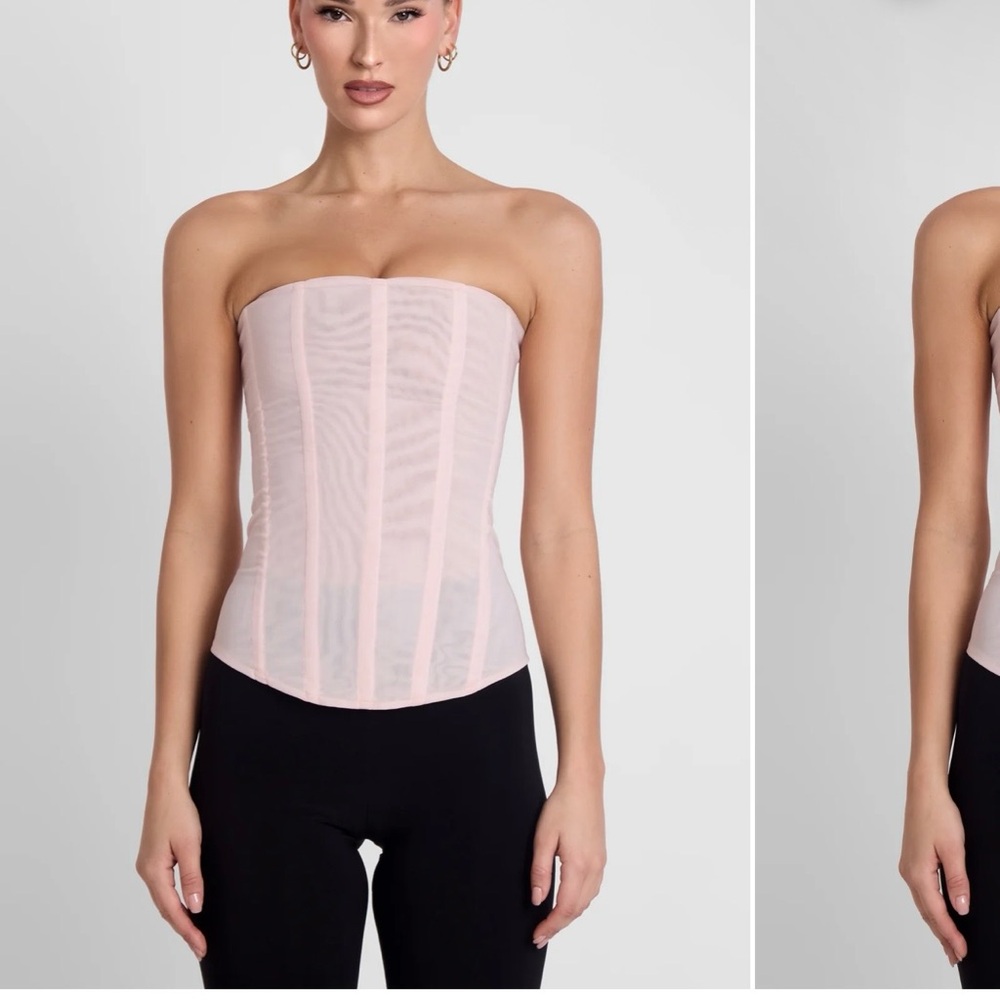 LEAU MUSE MESH CORSET TOP - NWT
